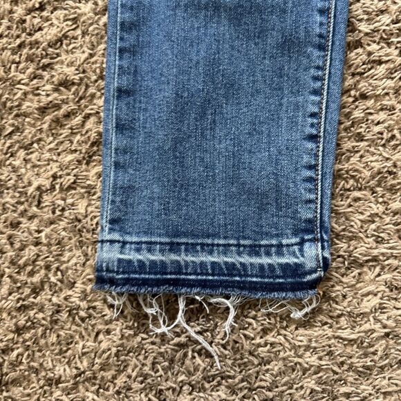 Levi's Women’s Wedgie Straight 27 Jeans Size 27x27 Blue Denim Frayed Hem Used - Picture 6 of 12